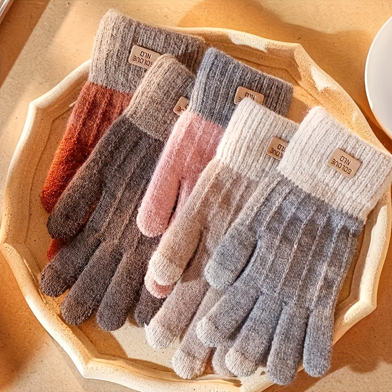 Unisex Gloves, Winter Warm Touchscreen Gloves, Skin-friendly Thick Lining Design, Elastic Cuff, One Size Fits All, Suitable for Outdoor Wear, Perfect for Outdoor Leisure and as Gifts for Christmas, Halloween, Thanksgiving, and Valentine's Day