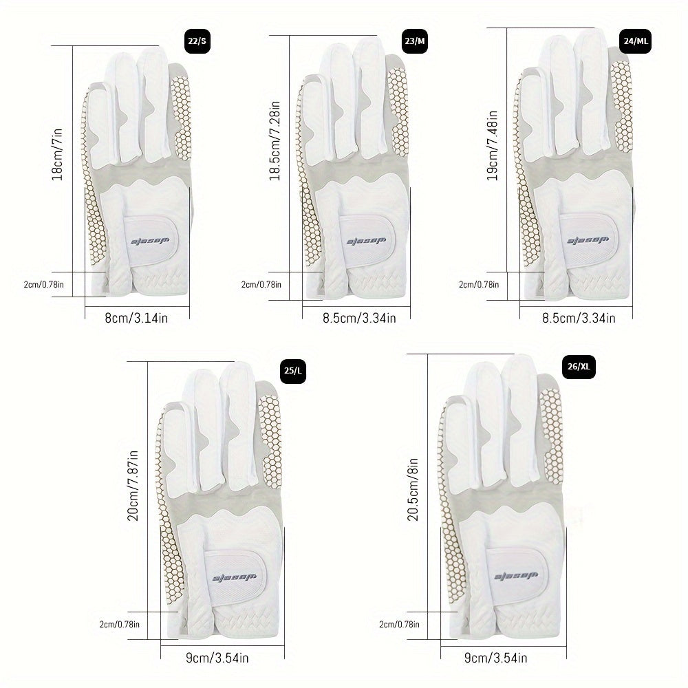 Single Left-Hand Golf Glove for Women and Men, Made of Nano Breathable Material, with Non Slip Silicone Anti-slip Particles on the Palm for Better Grip and Swing Training.high-end Classic.There Are V in Summer and Breathable in Winter.Suitable