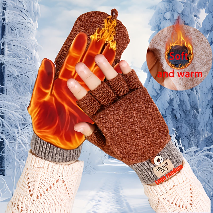 Unisex Gloves, Winter Warm Touchscreen Gloves, Skin-friendly Thick Lining Design, Elastic Cuff, One Size Fits All, Suitable for Outdoor Wear, Perfect for Outdoor Leisure and as Gifts for Christmas, Halloween, Thanksgiving, and Valentine's Day