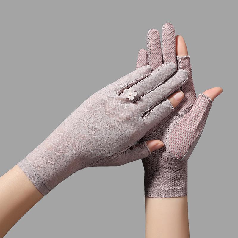 1pc 1pcs Summer Ice Thin Lace Touchscreen Gloves - Suitable for Riding, Driving & Outdoor Activities,, Breathable for Smartphone Use, Hand Washable for Motorcycling,, Casual Wear (No for Hot Weather)