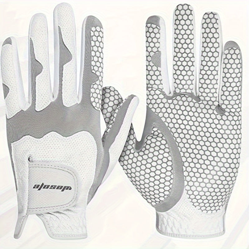 Single Left-Hand Golf Glove for Women and Men, Made of Nano Breathable Material, with Non Slip Silicone Anti-slip Particles on the Palm for Better Grip and Swing Training.high-end Classic.There Are V in Summer and Breathable in Winter.Suitable