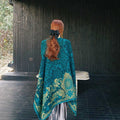 Retro Ethnic Jacquard Large Shawl, Rectangular Warm Scarf, Travel Photo Cover-Up, Aesthetic Vacation Windproof Blanket Scarf