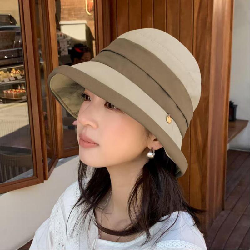 1pc 1pcs Foldable Pleated Basin Hat - Breathable Suitable for Spring\u002FAutumn, Machine Washable Suitable for Casual Wear, Parties & Outdoor Activities, Modern Street Style Collapsible Hat for Travel, Festivals, Daily Use