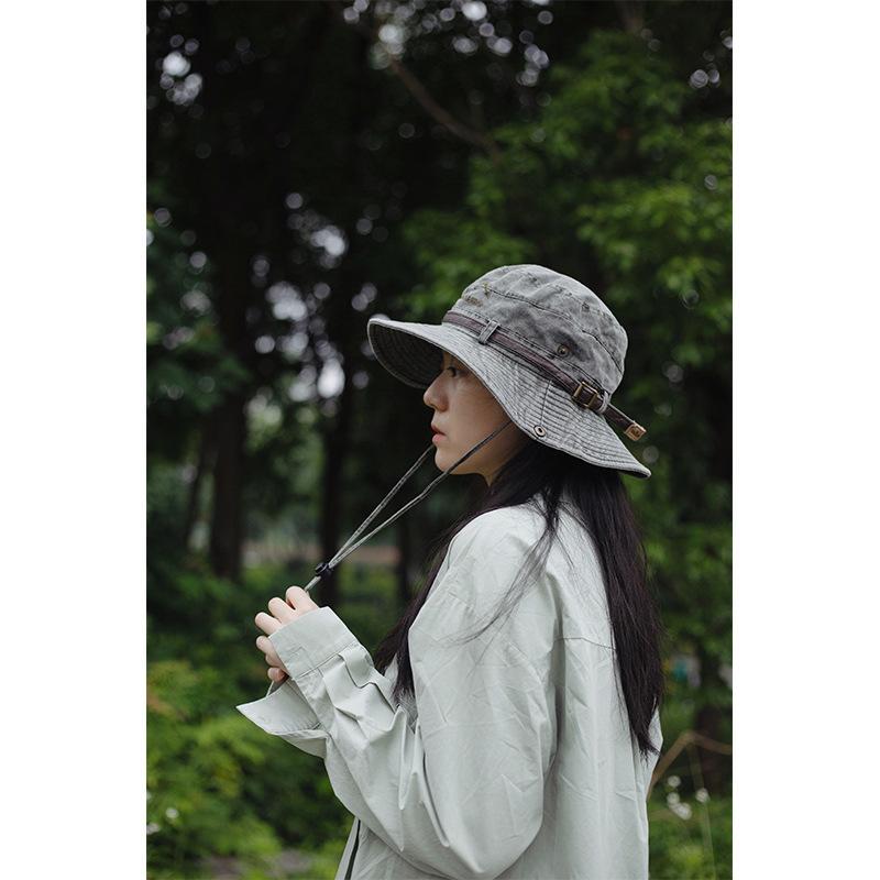 1pc Retro Style Breathable Fisherman Hat with Windproof Rope for Fitted Wear | Birthday Present | Four Seasons Use