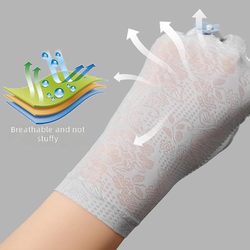 1pc 1pcs Summer Ice Thin Lace Touchscreen Gloves - Suitable for Riding, Driving & Outdoor Activities,, Breathable for Smartphone Use, Hand Washable for Motorcycling,, Casual Wear (No for Hot Weather)