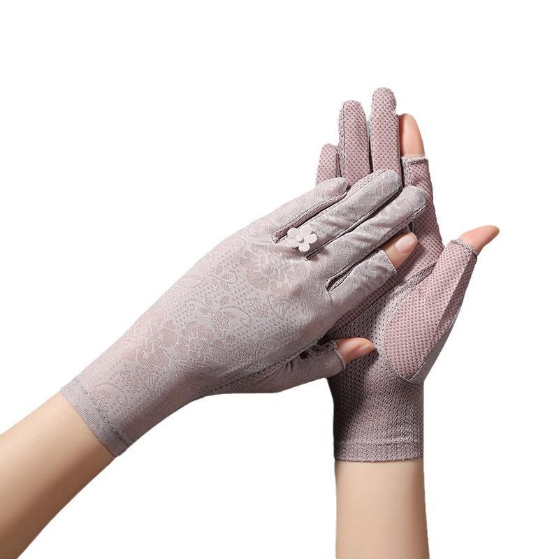 1pc 1pcs Summer Ice Thin Lace Touchscreen Gloves - Suitable for Riding, Driving & Outdoor Activities,, Breathable for Smartphone Use, Hand Washable for Motorcycling,, Casual Wear (No for Hot Weather)