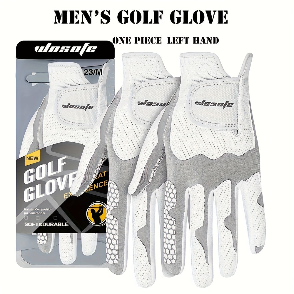 Single Left-Hand Golf Glove for Women and Men, Made of Nano Breathable Material, with Non Slip Silicone Anti-slip Particles on the Palm for Better Grip and Swing Training.high-end Classic.There Are V in Summer and Breathable in Winter.Suitable