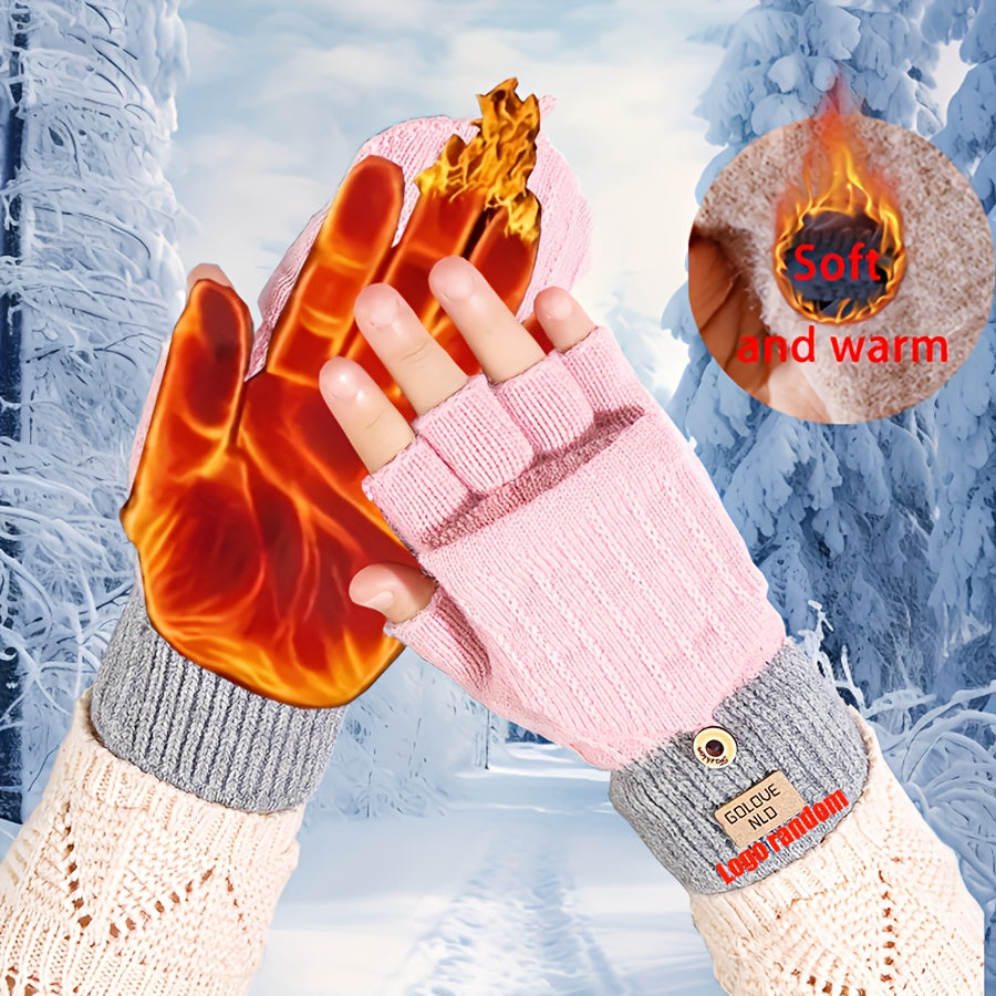 Unisex Gloves, Winter Warm Touchscreen Gloves, Skin-friendly Thick Lining Design, Elastic Cuff, One Size Fits All, Suitable for Outdoor Wear, Perfect for Outdoor Leisure and as Gifts for Christmas, Halloween, Thanksgiving, and Valentine's Day