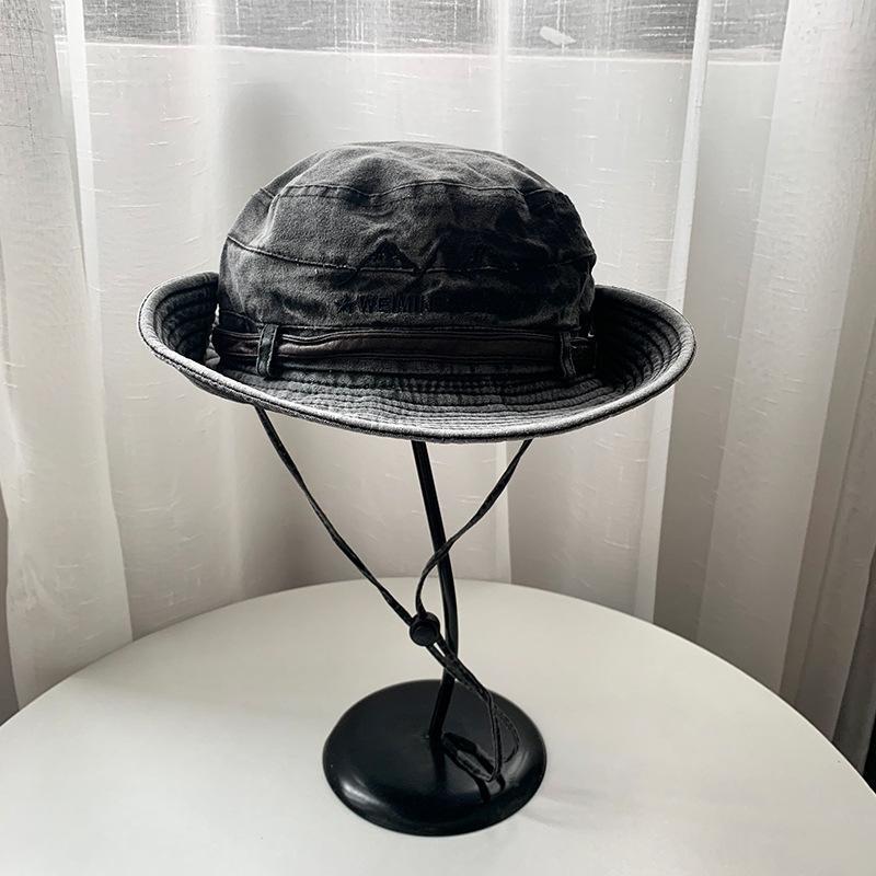 1pc Retro Style Breathable Fisherman Hat with Windproof Rope for Fitted Wear | Birthday Present | Four Seasons Use