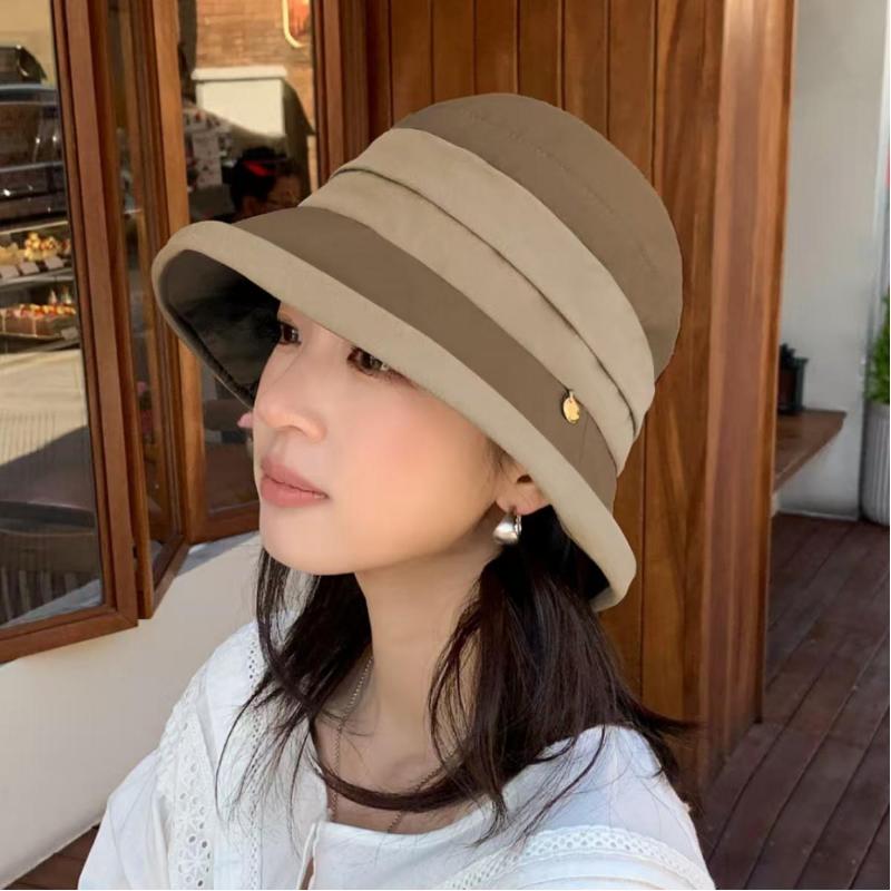 1pc 1pcs Foldable Pleated Basin Hat - Breathable Suitable for Spring\u002FAutumn, Machine Washable Suitable for Casual Wear, Parties & Outdoor Activities, Modern Street Style Collapsible Hat for Travel, Festivals, Daily Use