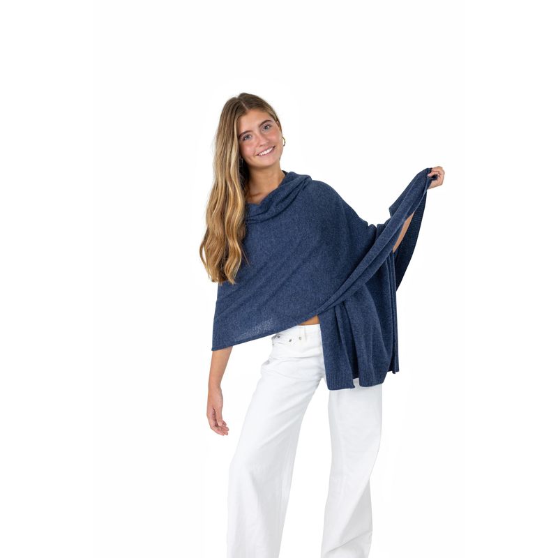 Velanio Cashmere Luxury Knitted Wrap Travel Shawl Scarf, Pashmina Stole, All-Season Scarf for Women Cashmere Wool Blend