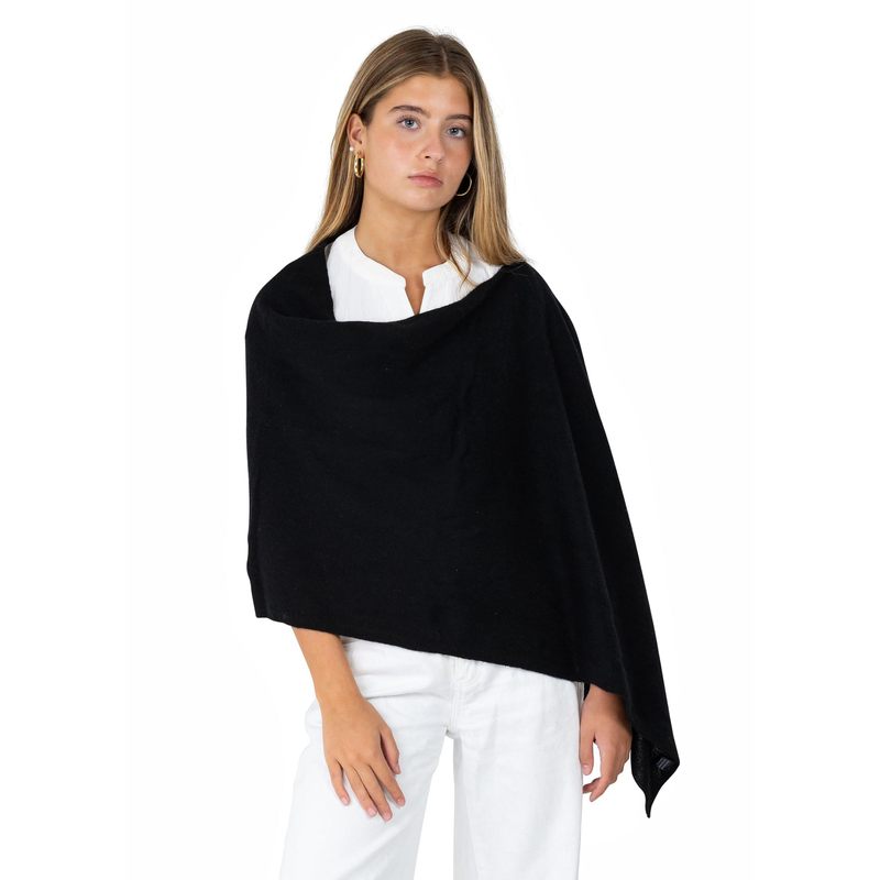Velanio Cashmere Luxury Knitted Wrap Travel Shawl Scarf, Pashmina Stole, All-Season Scarf for Women Cashmere Wool Blend