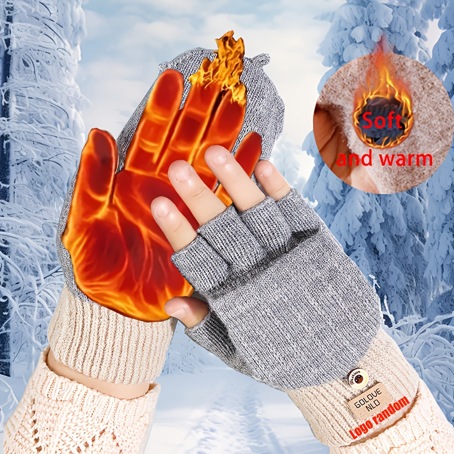Unisex Gloves, Winter Warm Touchscreen Gloves, Skin-friendly Thick Lining Design, Elastic Cuff, One Size Fits All, Suitable for Outdoor Wear, Perfect for Outdoor Leisure and as Gifts for Christmas, Halloween, Thanksgiving, and Valentine's Day