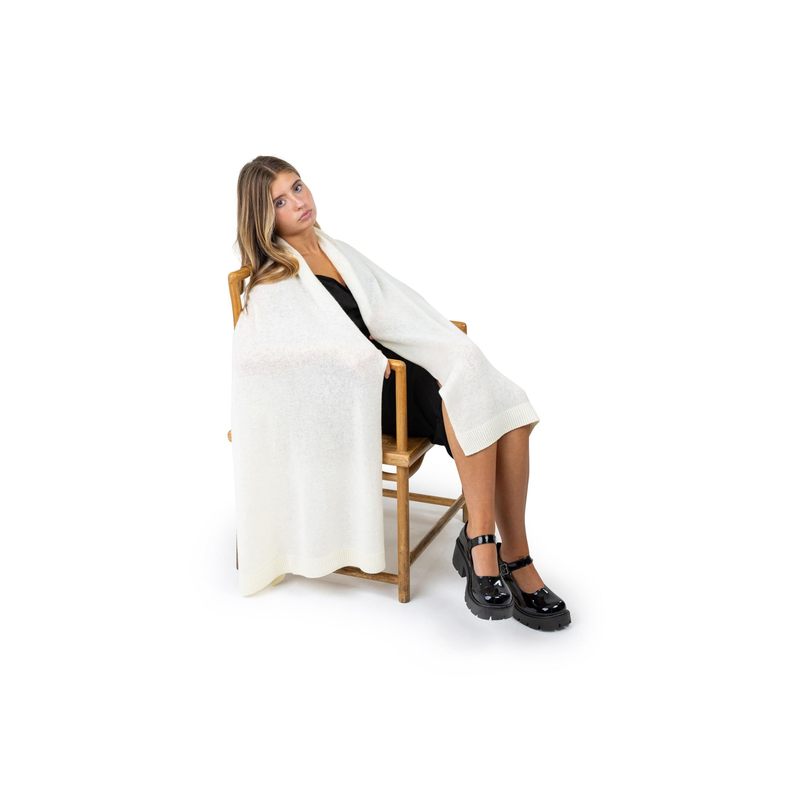 Velanio Cashmere Luxury Knitted Wrap Travel Shawl Scarf, Pashmina Stole, All-Season Scarf for Women Cashmere Wool Blend