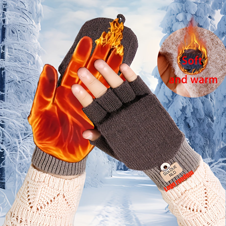 Unisex Gloves, Winter Warm Touchscreen Gloves, Skin-friendly Thick Lining Design, Elastic Cuff, One Size Fits All, Suitable for Outdoor Wear, Perfect for Outdoor Leisure and as Gifts for Christmas, Halloween, Thanksgiving, and Valentine's Day