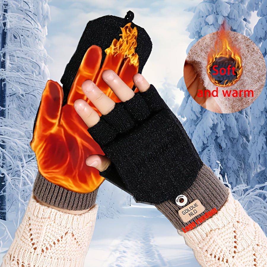 Unisex Gloves, Winter Warm Touchscreen Gloves, Skin-friendly Thick Lining Design, Elastic Cuff, One Size Fits All, Suitable for Outdoor Wear, Perfect for Outdoor Leisure and as Gifts for Christmas, Halloween, Thanksgiving, and Valentine's Day