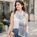 Women's 2-in-1 Chiffon Scarf Shawl - Breathable Korean Style Minimalist Wrap Suitable for Commute, Travel & Air-Conditioned Rooms, Versatile Lightweight Elegant Scarves for Spring Summer, Hand Washable Shawl for Office or Use