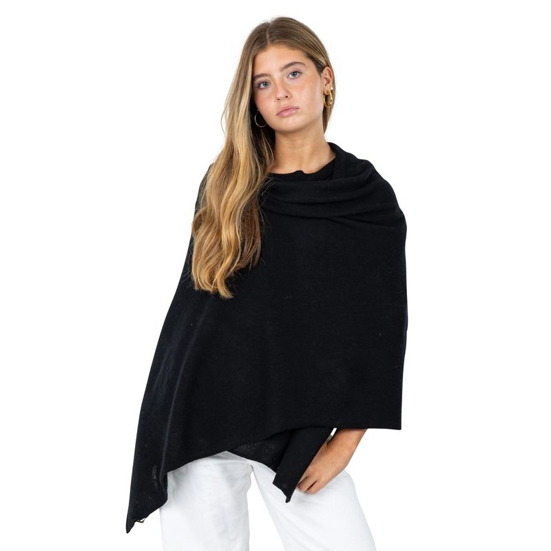 Velanio Cashmere Luxury Knitted Wrap Travel Shawl Scarf, Pashmina Stole, All-Season Scarf for Women Cashmere Wool Blend