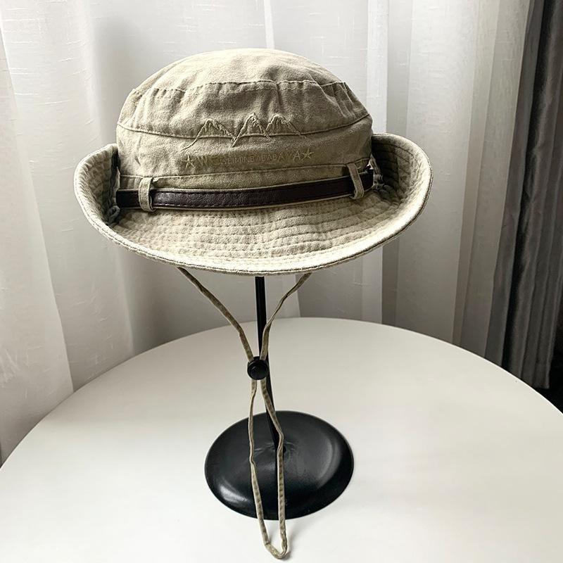 1pc Retro Style Breathable Fisherman Hat with Windproof Rope for Fitted Wear | Birthday Present | Four Seasons Use