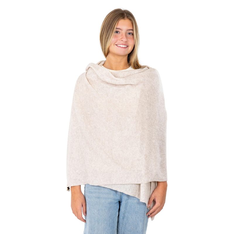 Velanio Cashmere Luxury Knitted Wrap Travel Shawl Scarf, Pashmina Stole, All-Season Scarf for Women Cashmere Wool Blend